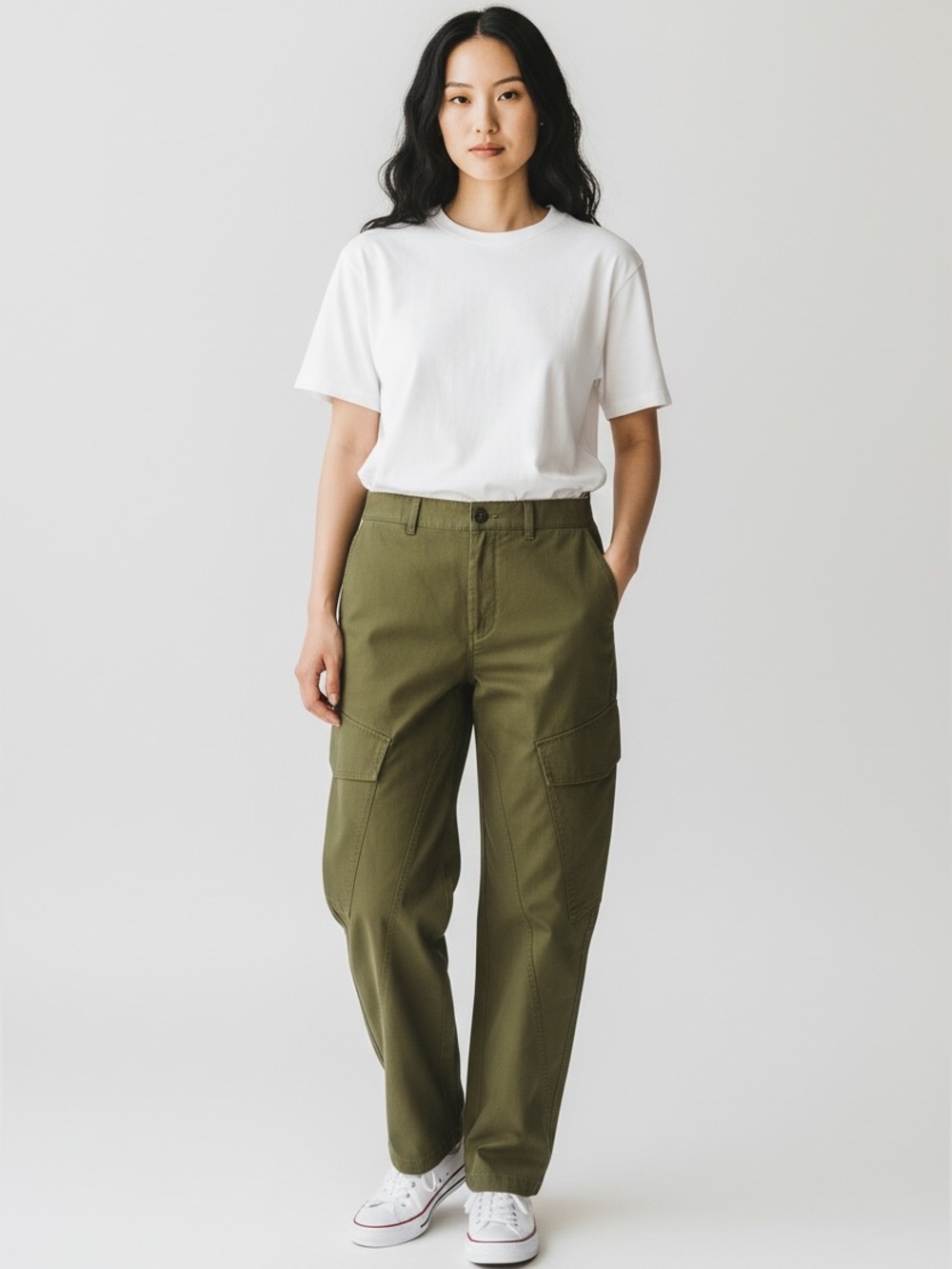 NWOT Madewell The Barrel-Leg Utility Pant in Garment-Dyed Twill Desert Olive 4